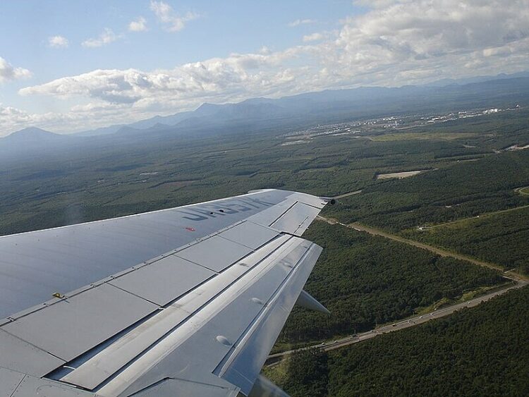 飛行機からの景色